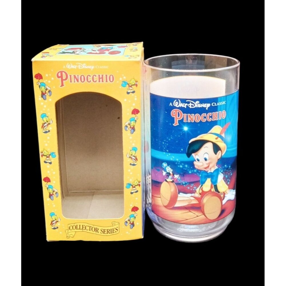 Disney Pinocchio Burger King Collector Series Glass 1994 Vintage Coca-Cola Promo